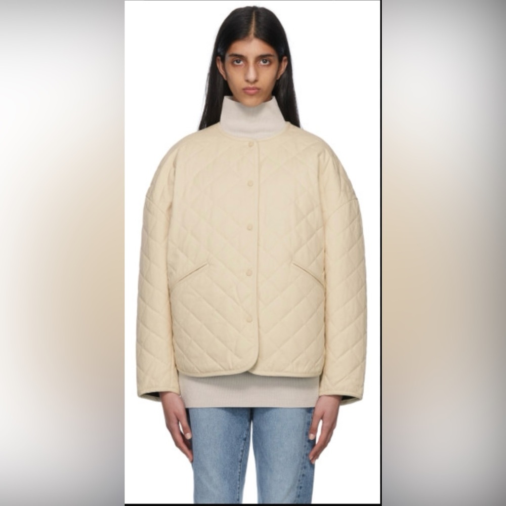 Toteme Beige Quilted Puffer Jacket
